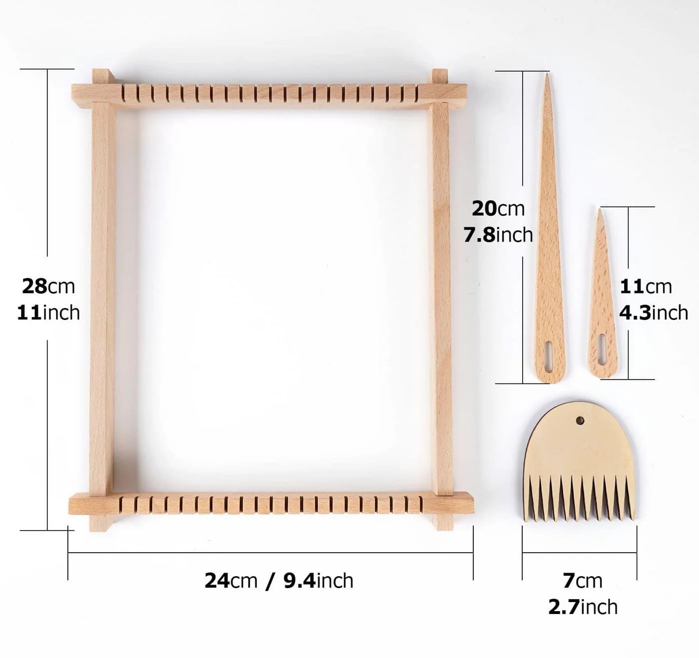 Lzbargon Webrahmen Kinder Set Holz mit bunten Wollknäuel - Bild 3