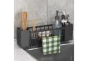 Zyronn Küchenorganizer Set Grau Kein Bohren Spüle Organizer mit Wasserablauf Bild 4