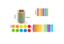 Lzbargon 3-in-1 Montessori Lernspielzeug Holz Sortier & Stapelspielzeug Bunt Bild 1