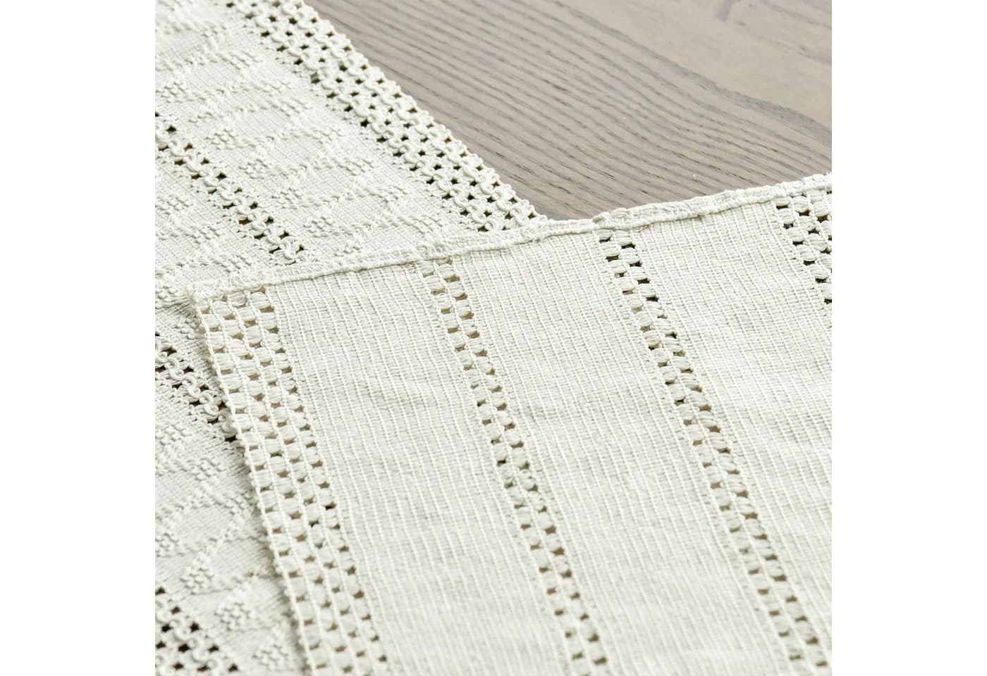 Agger Tischläufer Landhausstil Beige 30x140 cm - Bild 5