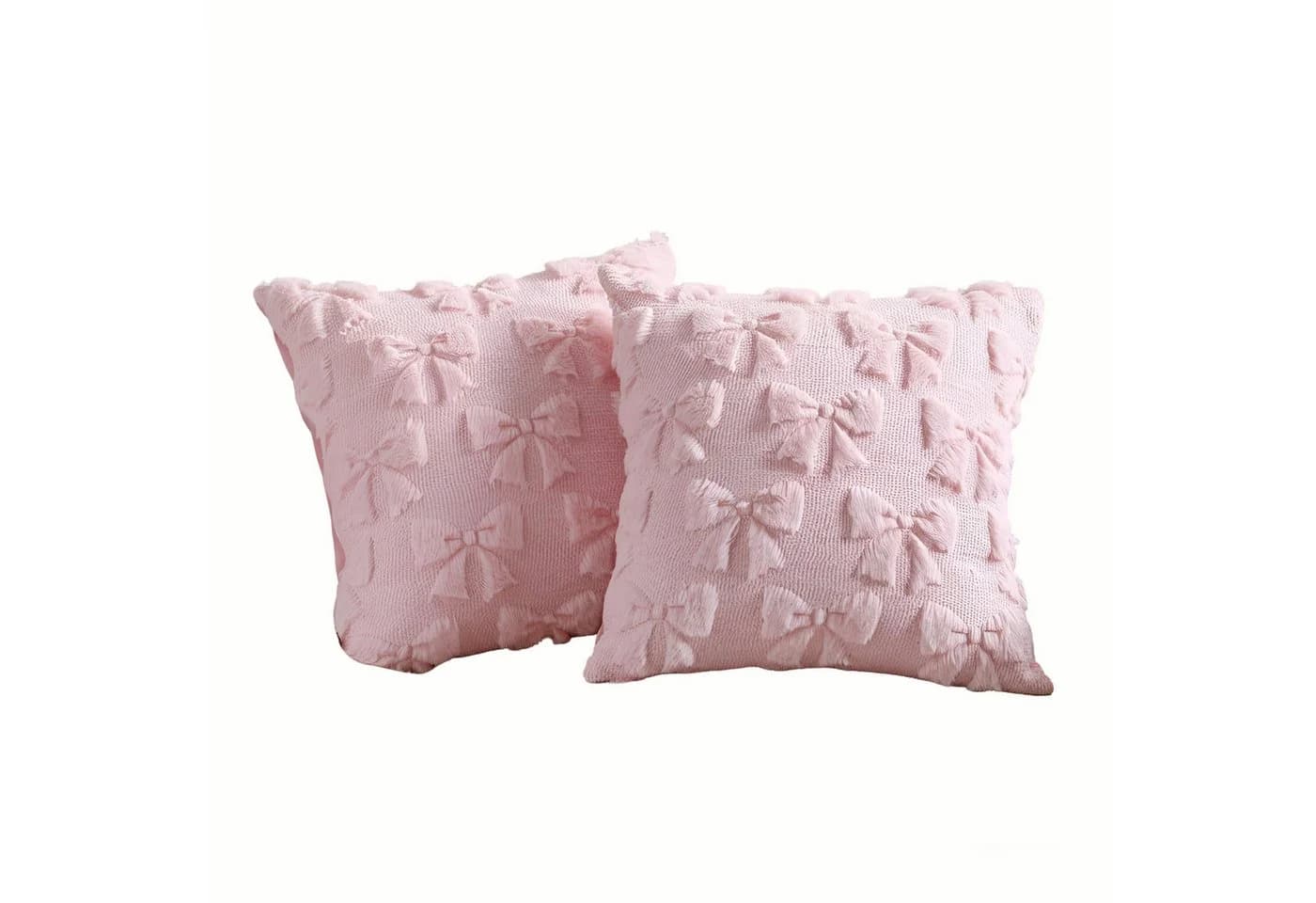 CLTYQ Kissenbezug Rosa mit Schleife 45x45 cm - Bild 2