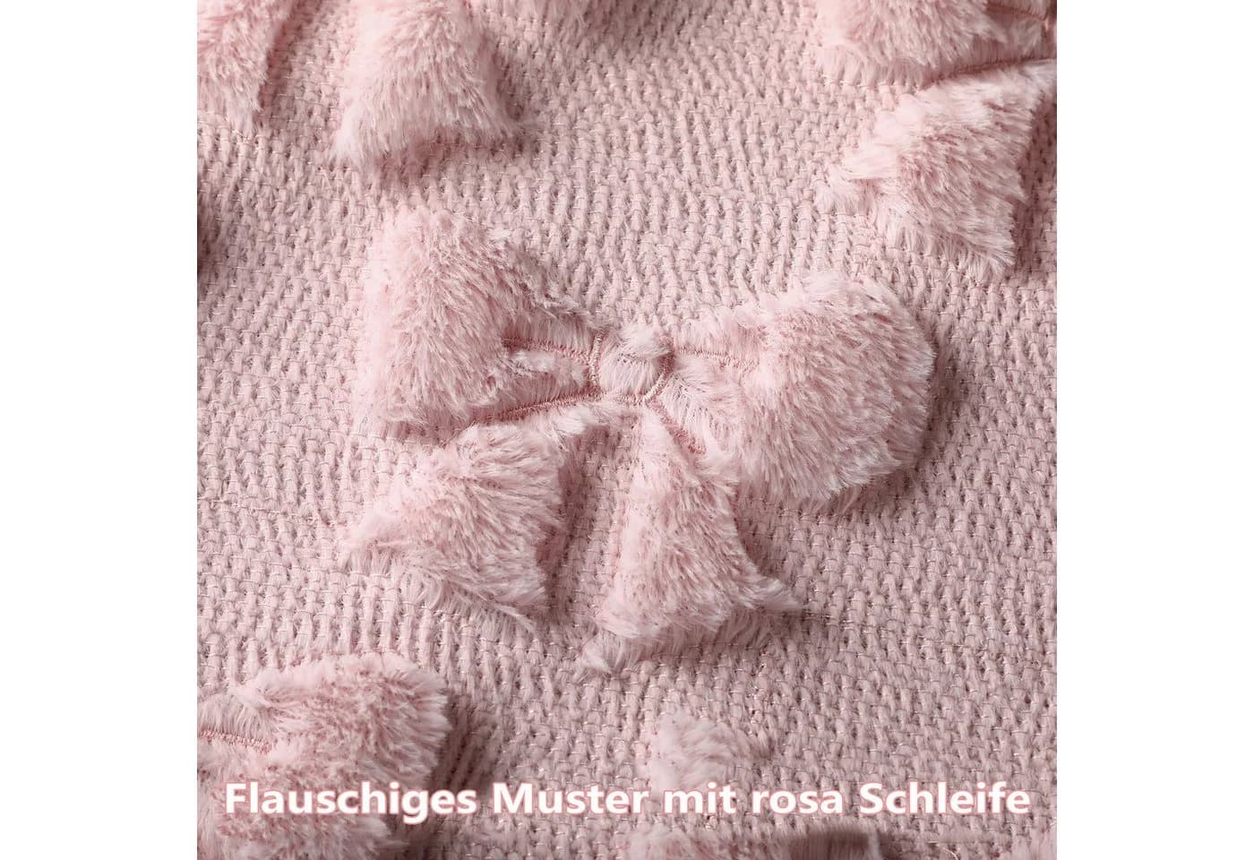 CLTYQ Kissenbezug Rosa mit Schleife 45x45 cm - Bild 4