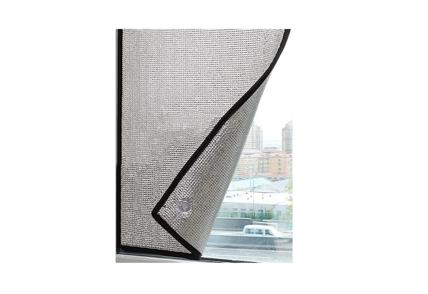 Bwecuy Sonnenschutz-Fensterfolie Sichtschutz Schwarz Reflektierend mit Saugnapf - Bild 2