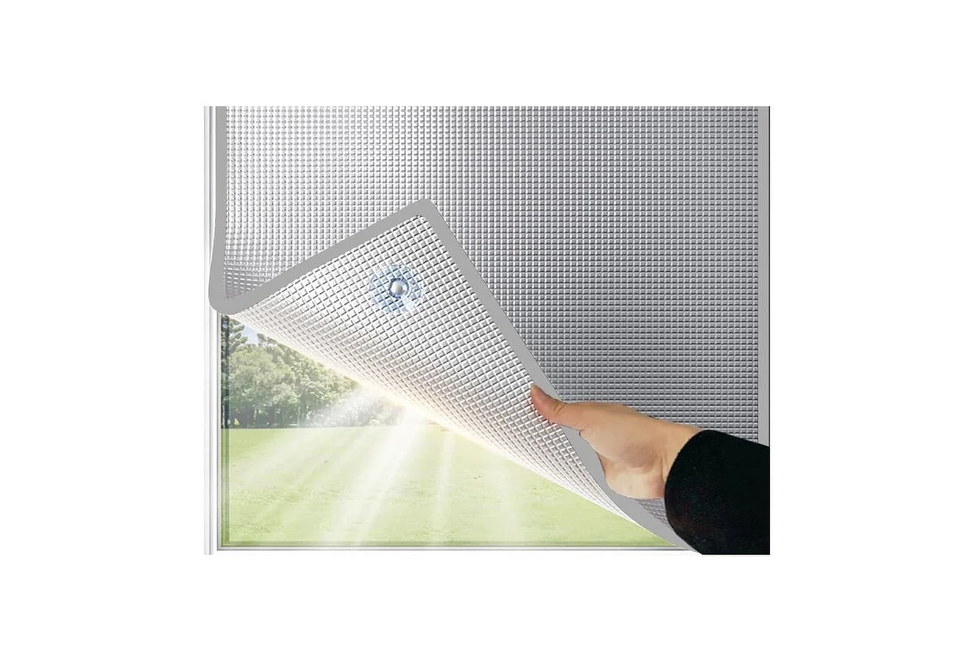 Bwecuy Sonnenschutz-Fensterfolie Grau mit Saugnapf - Bild 2