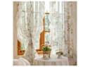 Diwzbyn Vorhang Kamelien-Blumenmuster Transparente Gardine mit Rüschenvolant Bild 2