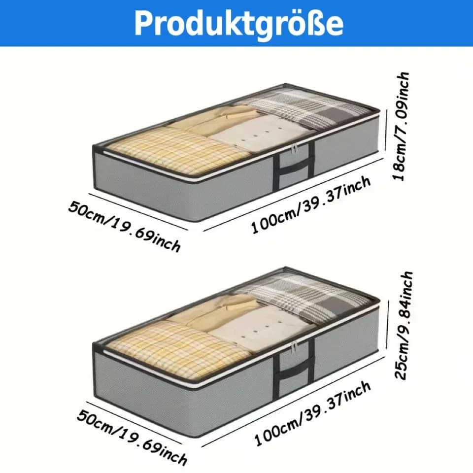 Diwzbyn Aufbewahrungsbox Unterbett Vliesstoff Staubdicht - Bild 3