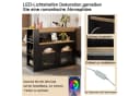 i@home Ausziehbarer Bartisch mit LED-Beleuchtung und Stauraum Schwarz Bild 1