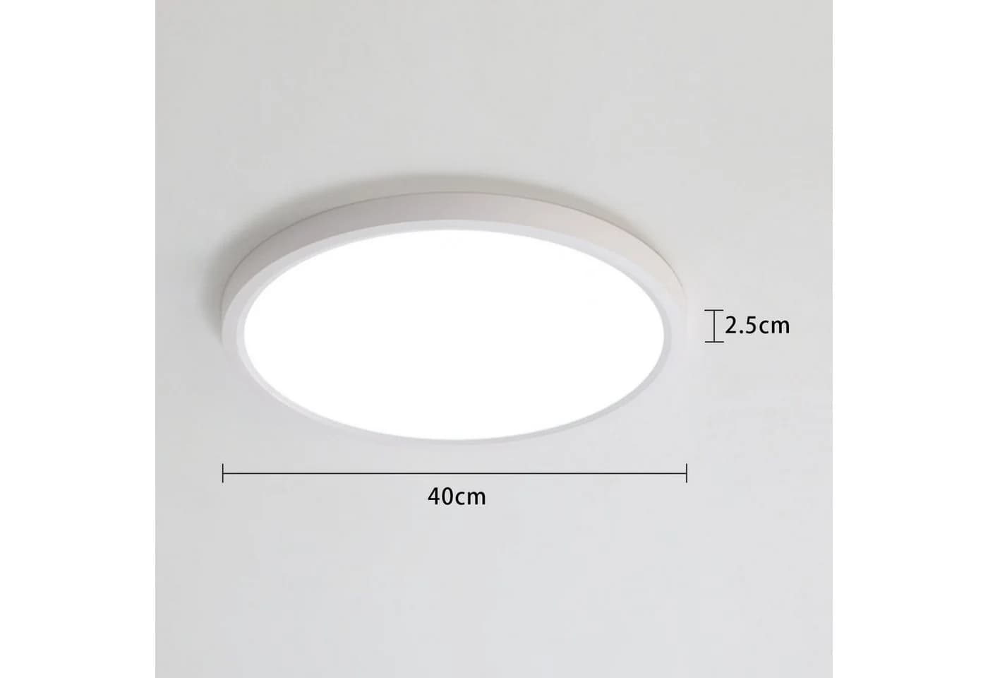 JDONG LED Deckenleuchte Ultra Dünn Dimmbar Weiß Schwarz Fernbedienung - Bild 4