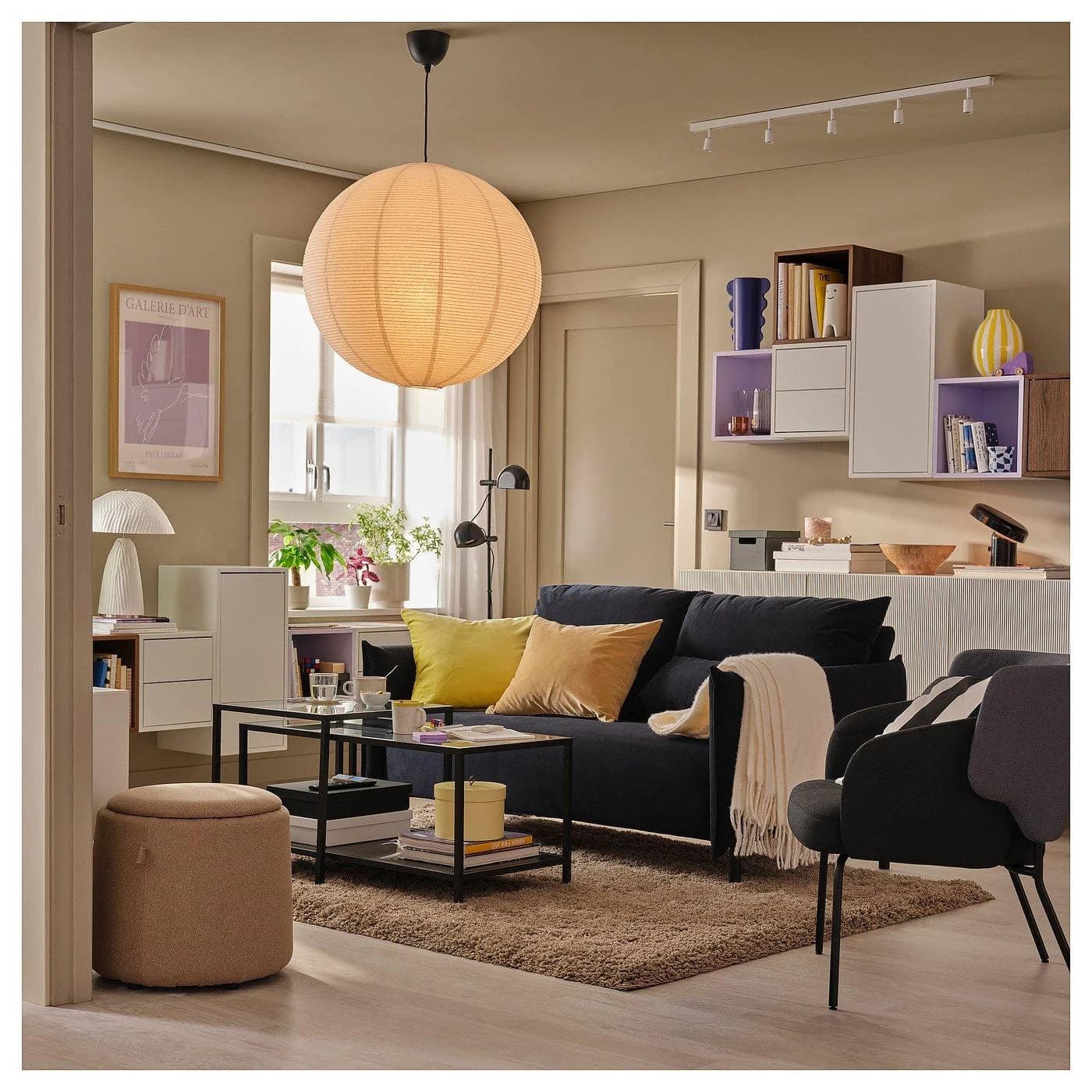 IKEA VITTSJÖ Satztische 2 St. Schwarzbraun Glas