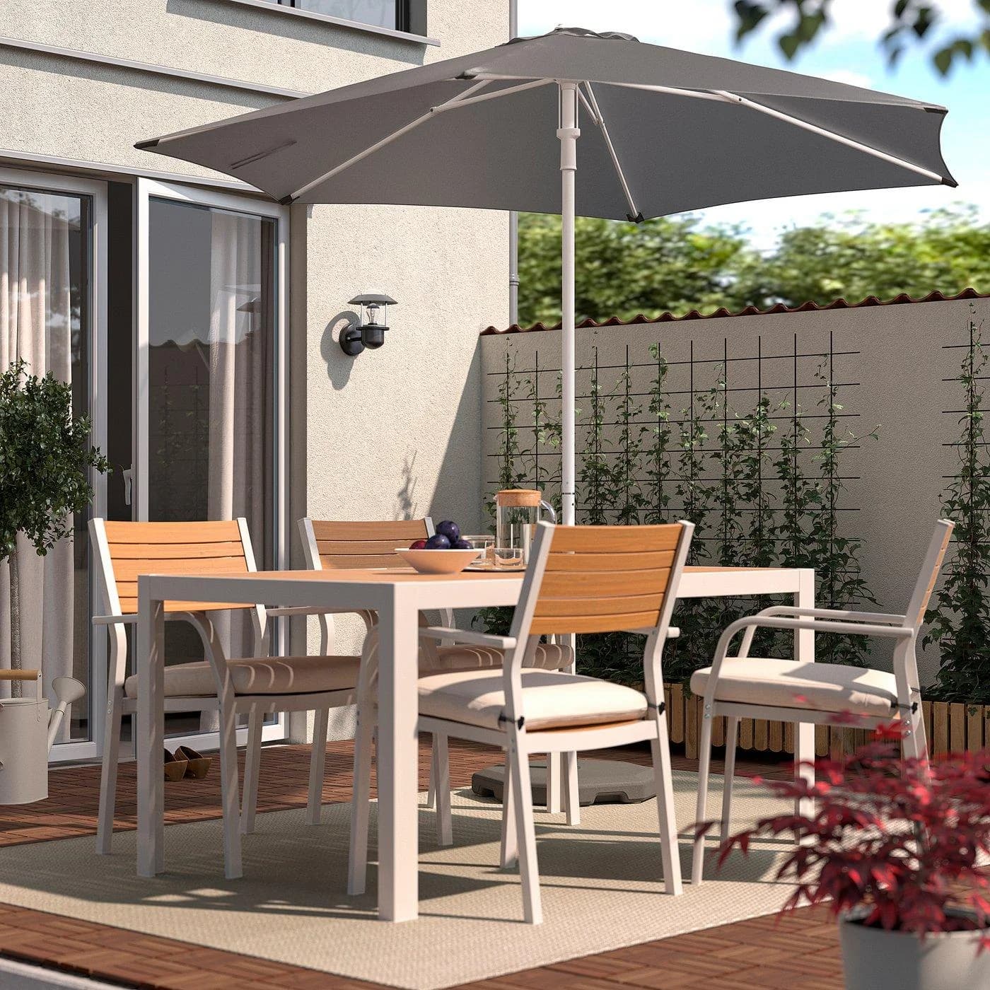 IKEA HÖGÖN Sonnenschirm Grau