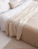 Sandiik Bio-Musselin Wohndecke Graubeige 4-lagig 100% Biobaumwolle Bild 1