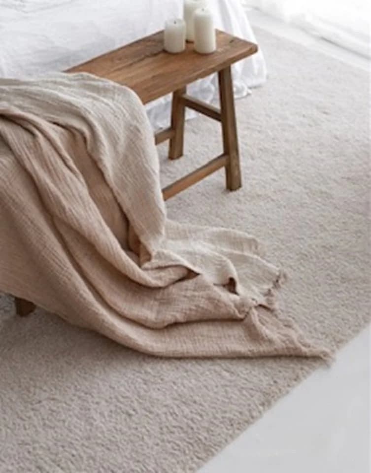 Sandiik Bio-Musselin Wohndecke Graubeige 4-lagig 100% Biobaumwolle - Bild 4