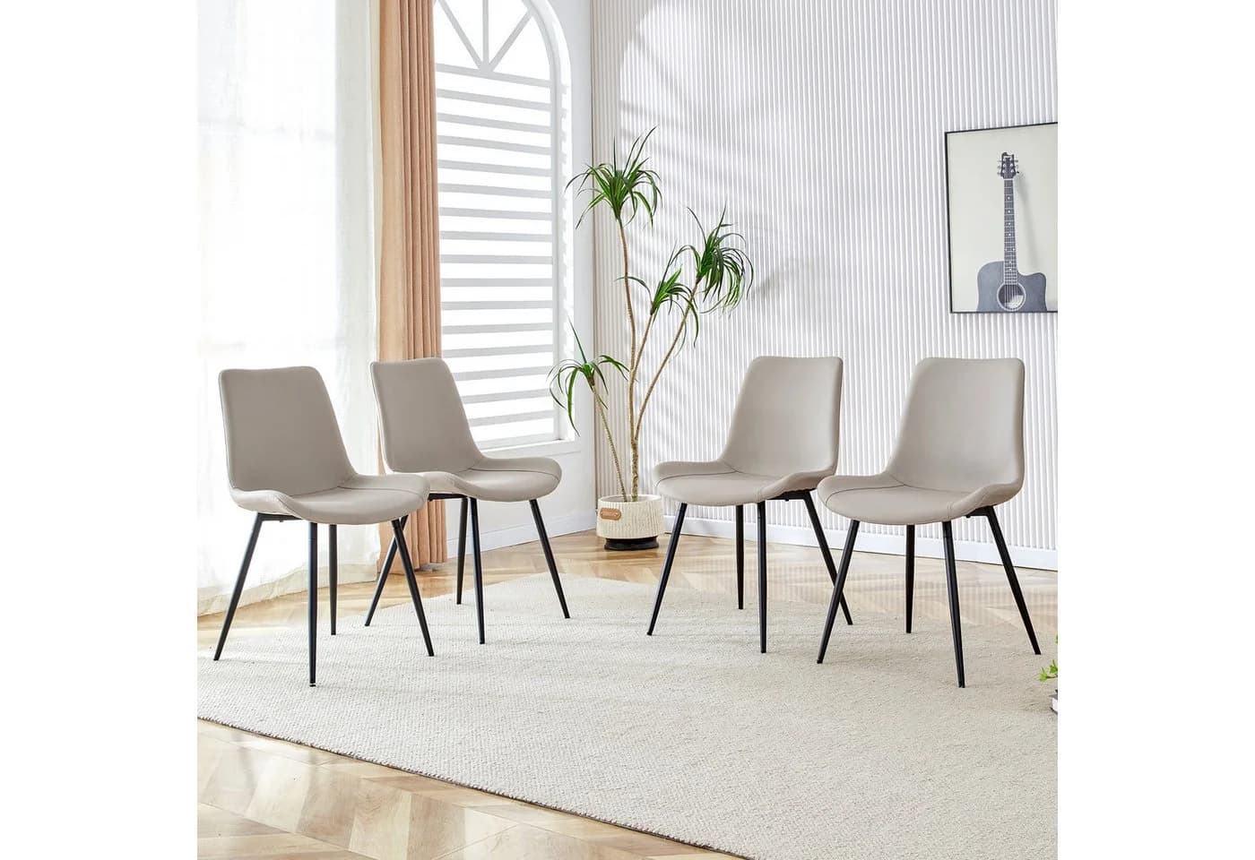 i@home Esszimmerstuhl 4er Set Grau Modernes Design - Bild 2
