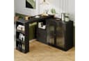 i@home Bartisch 360° drehbar Schwarz mit Stauraum Bild 1