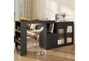 i@home Bartisch 360° drehbar Schwarz mit Stauraum Bild 2