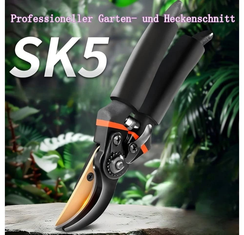 SIKAINI Gartenschere Rostfrei Ergonomisch für Obstbäume & Sträucher