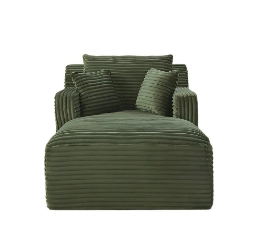 SIKAINI Sofa Modernes Chaiselongue Cord Grün - Bild 2