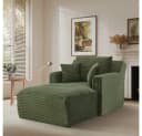 SIKAINI Sofa Modernes Chaiselongue Cord Grün Bild 3