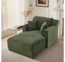 SIKAINI Sofa Modernes Chaiselongue Cord Grün Bild 4