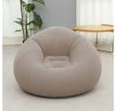 SIKAINI Luftsofa Aufblasbar Braun Beflockt Wasserdicht Bild 1