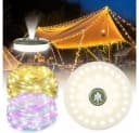 PRIISF LED Lichterkette Camping 10m Aufrollbar USB Wiederaufladbar Bild 2