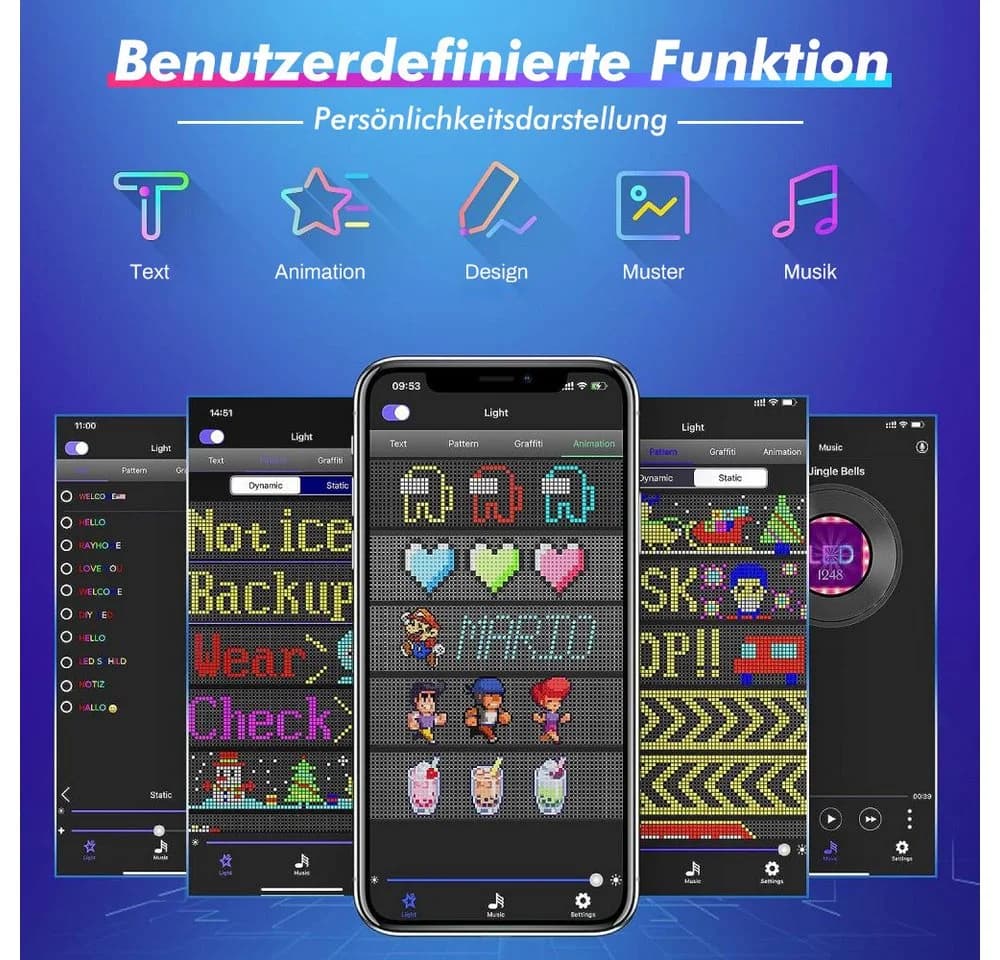 PRIISF Flexibles LED Dekolicht mit APP-Steuerung Schwarz - Bild 3