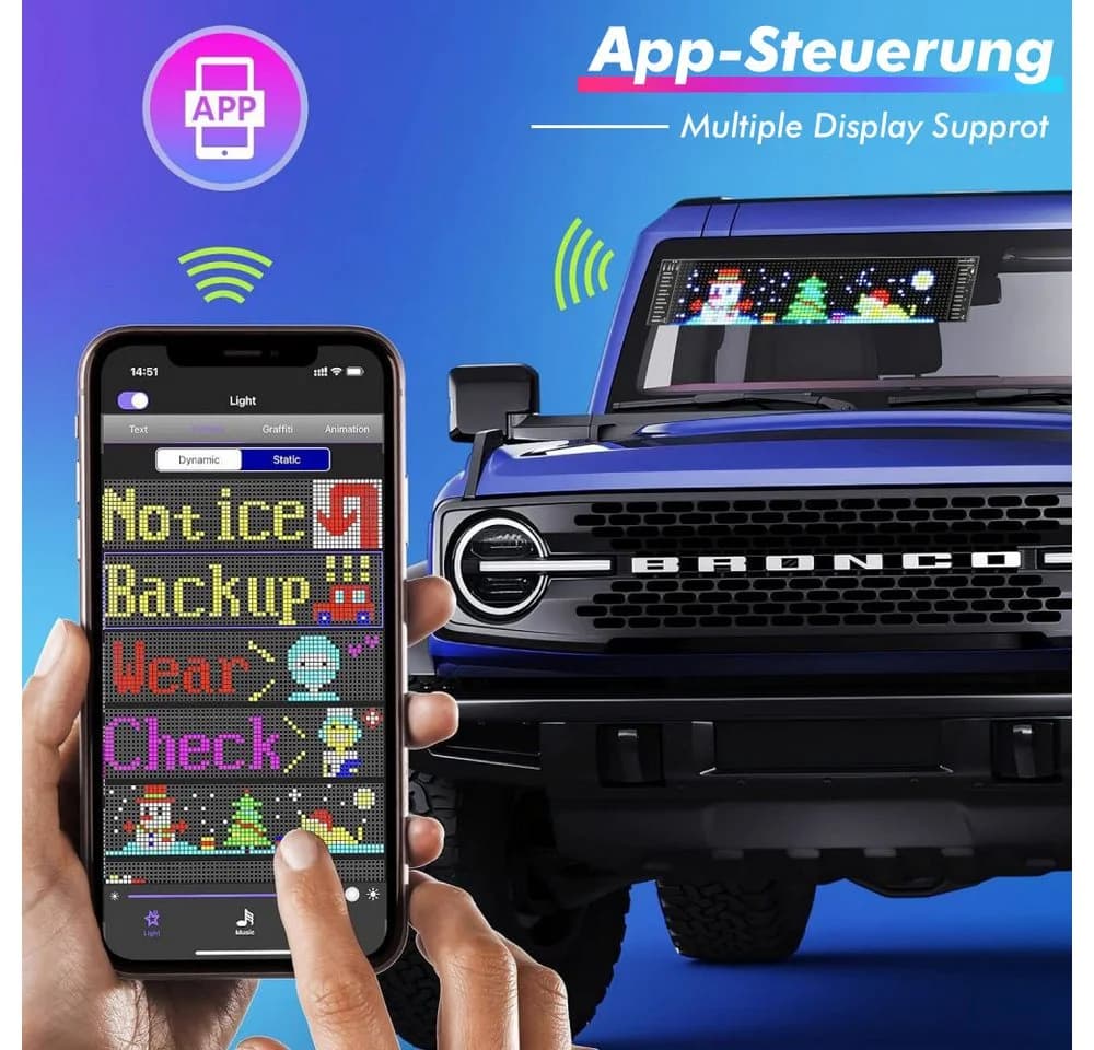 PRIISF Flexibles LED Dekolicht mit APP-Steuerung Schwarz - Bild 4