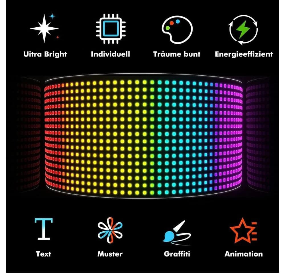 PRIISF Flexibles LED Dekolicht mit APP-Steuerung Schwarz - Bild 5