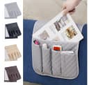 PRIISF Sesselschoner mit 5 Taschen Grau PU-Leder Sofa Organizer Bild 2