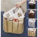 PRIISF Sesselschoner mit 5 Taschen Grau PU-Leder Sofa Organizer Bild 4