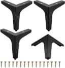 QUBEBU Möbelfuß 8X Möbelfüße Schrankfuß Füße Sockelfüße Sofafuß Möbelbeine Schwarz Bild 2