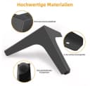 QUBEBU Möbelfuß 8X Möbelfüße Schrankfuß Füße Sockelfüße Sofafuß Möbelbeine Schwarz Bild 3