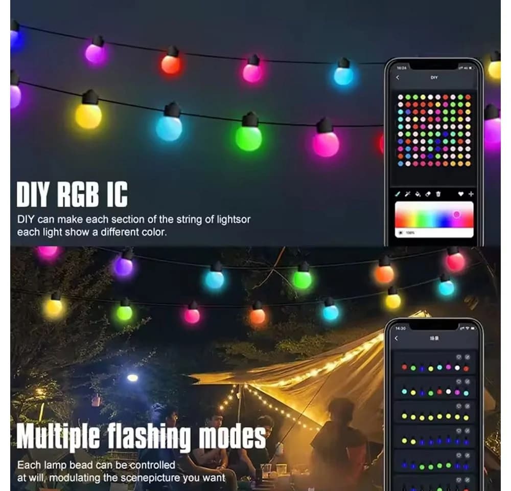 PRIISF LED-Lichterkette RGB Bunt mit App & Fernbedienung - Bild 5