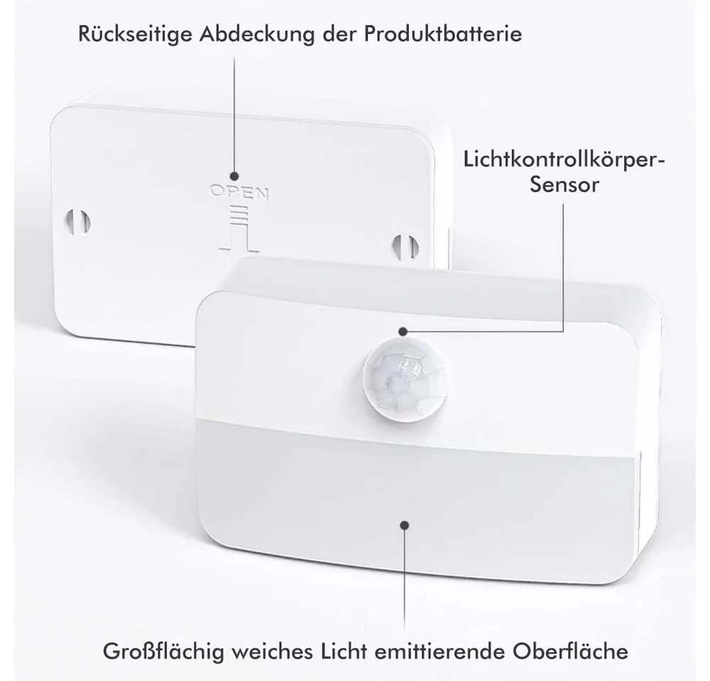 QUBEBU LED Nachtlicht mit Bewegungsmelder Warmweiß/Kaltweiß - Bild 3