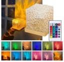QUBEBU LED Nachtlicht Wasserwellen Lampe mit 16 Farben und Fernbedienung Bild 4
