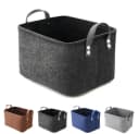 QUBEBU Aufbewahrungsbox Filz Blau/Braun/Hellgrau/Dunkelgrau Bild 2