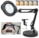 QUBEBU LED Schreibtischlampe Dimmbar 10x Lupenleuchte Schwarz Bild 2