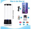 QUBEBU LED Nachtlicht Tischleuchte Wassersäule mit Deko Fisch Schwarz Bild 1