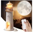 QUBEBU LED Leuchtturm Lampe mit Mondprojektion und Bluetooth Bild 2