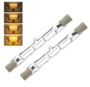 QUBEBU LED-Leuchtmittel R7S COB Dimmbar 2700K-3000K Glas Bild 2