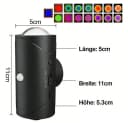 PRIISF LED Würfel Wandleuchte Schwarz Bewegungsmelder USB-C Bild 1