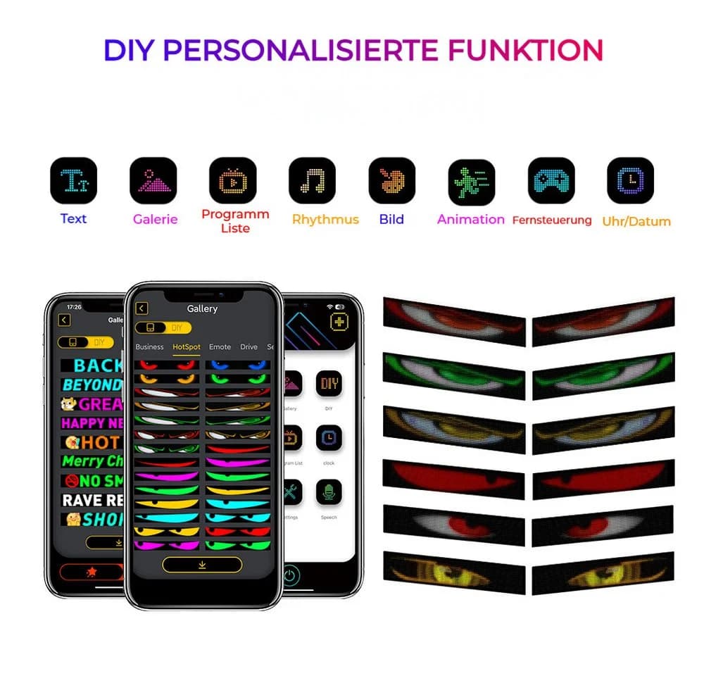 QUBEBU Dekolicht LED-Bildschirm Flexibel RGB mit App-Steuerung - Bild 4