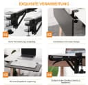 QUBEBU Schreibtischaufsatz 2 Stück Tischverlängerung Klappscharnier Tastaturauszug Ohne Bohren Bild 3