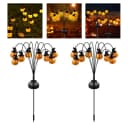 QUBEBU Halloween Kürbis Gartenleuchte 60 LED Solarlampen 2 Stk. Bild 2