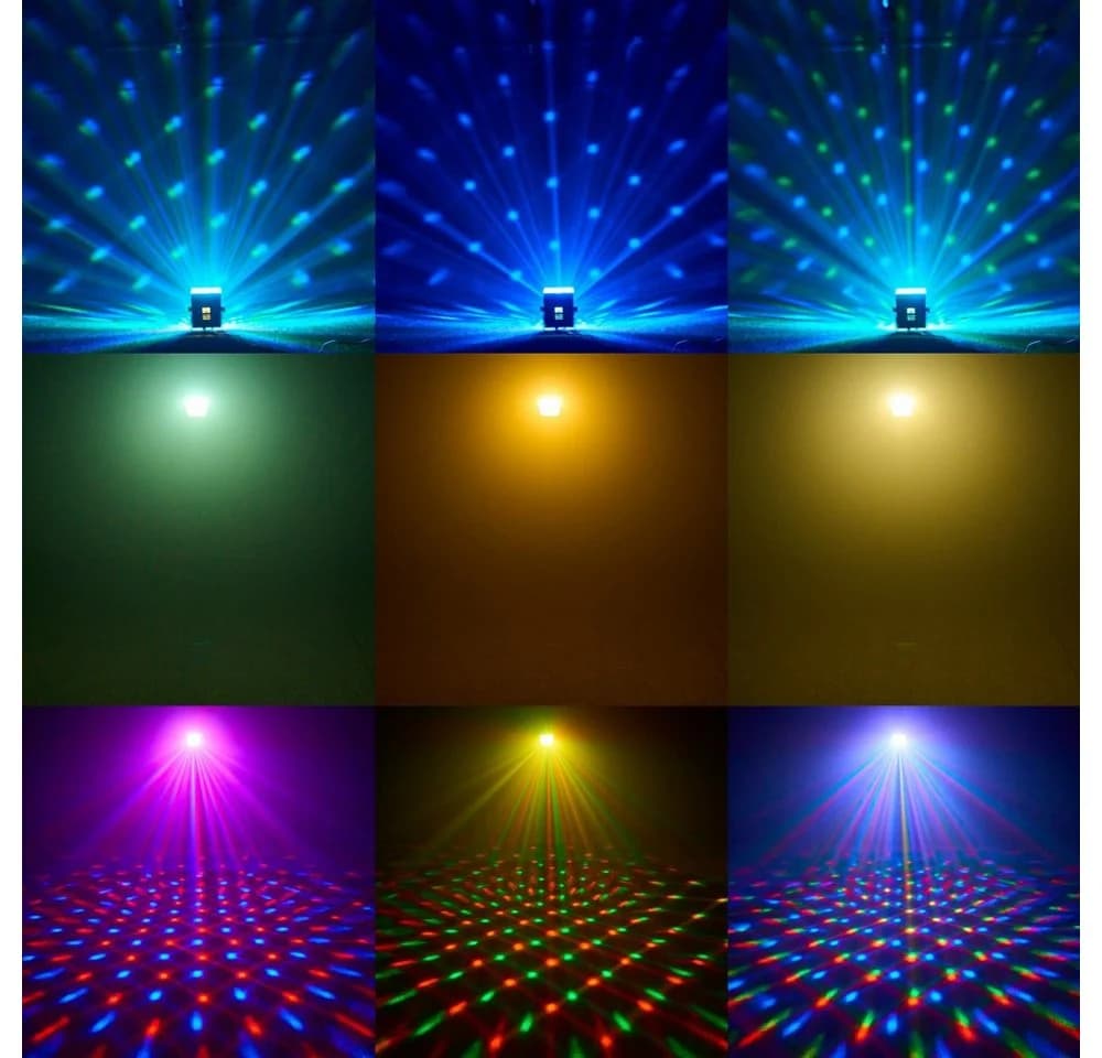 QUBEBU LED Discolicht RGB mit Fernbedienung und Nachtlicht
