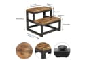 PRIISF Badhocker Tritthocker 2 Stufe Duschhocker Holz Bild 1