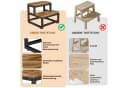 PRIISF Badhocker Tritthocker 2 Stufe Duschhocker Holz Bild 5