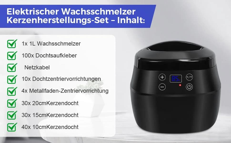Wachswärmer Set aus Aluminium für DIY-Projekte - Bild 3