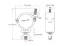 QUBEBU LED Discolicht Traversen-Klemmhaken 8 Stück Aluminium Bild 4
