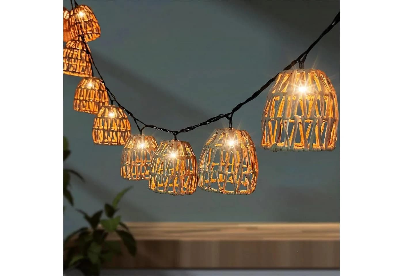 PRIISF LED-Lichterkette 15 LEDs Warmweiß Lampion - Bild 2